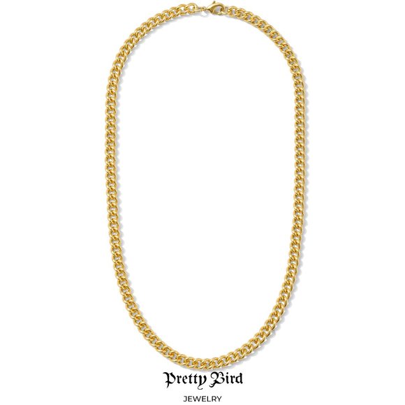 18K Yellow Gold Plated Bubble Cuban Chain - 20" - Picture 1 of 2